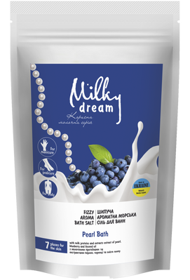 Milky Dream Шипуча ароматна морська сіль для ванн «Перлинна ванна», дой-пак 300 г 301797 фото
