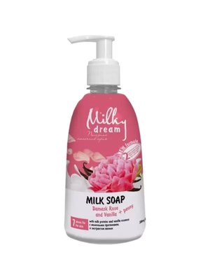 Milky Dream Рідке крем-мило "Дамаська троянда і ваніль", флакон 500 мл 300059 фото