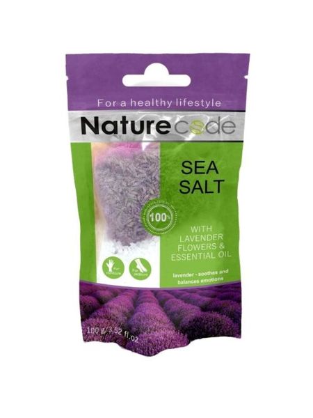 Nature Code Морська сіль для ванн "З квітками лаванди і ефірною олією" 100г 302138 фото