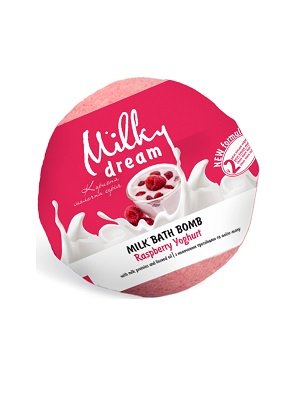 Milky Dream Бомба для ванн «молочная, Малиновый йогурт», 100 г 300622 фото