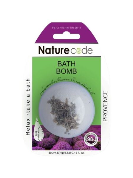 Nature Code Шипучий засіб для ванн"Bath bomb"Provence" 100 г (блістер) 302619 фото