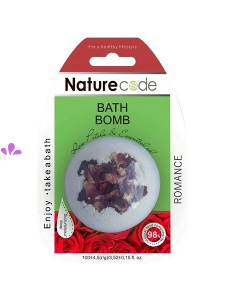 Nature Code Шипучий засіб для ванн"Bath bomb"Romance" 100 г (блістер) 302640 фото