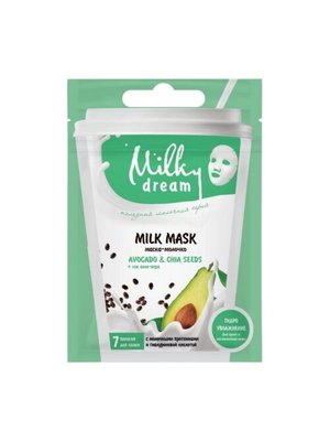 Milky Dream Маска для лица "Avocado& Chia seeds"тканевая 20 мл 302459 фото